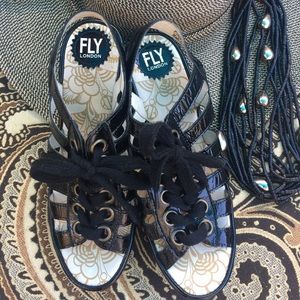 Black Patent Yito Wedges size 39/8-8.5